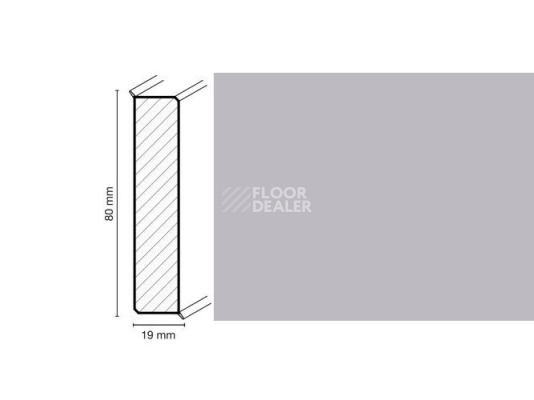 Плинтус Широкий плинтус Cubu flex life XL 80/19 W199 Серебряный фото 1 | FLOORDEALER